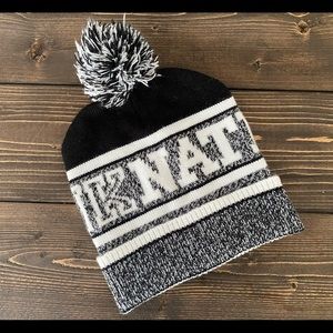 Pink nation pompom beanie